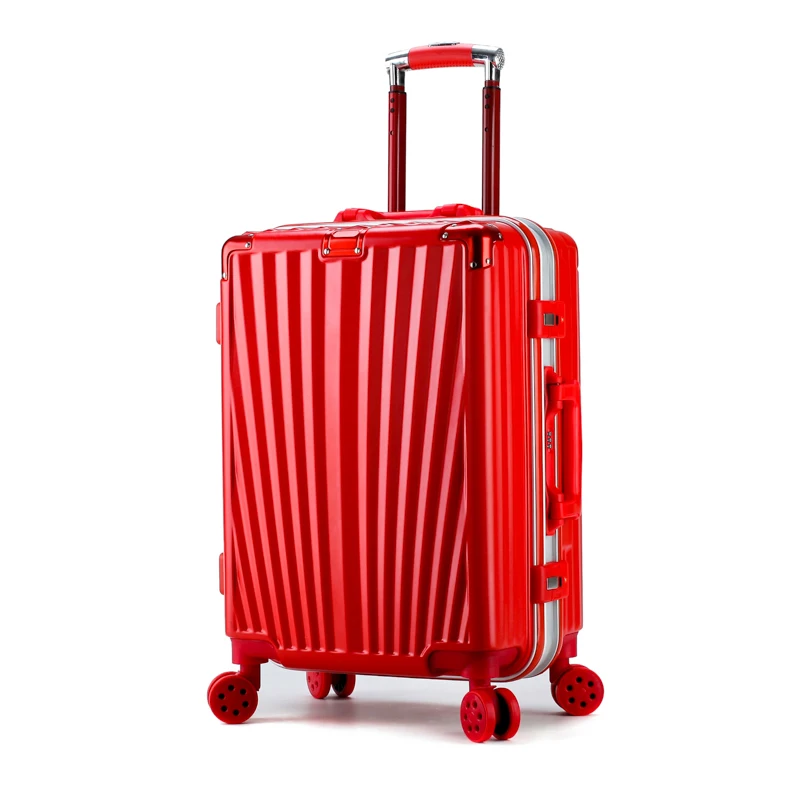 

Abs+pc quality trolley casetravel Luggage,fashion boarding trunk,wheel suitcase dowry box bride dowry coffer,boarding trunk red