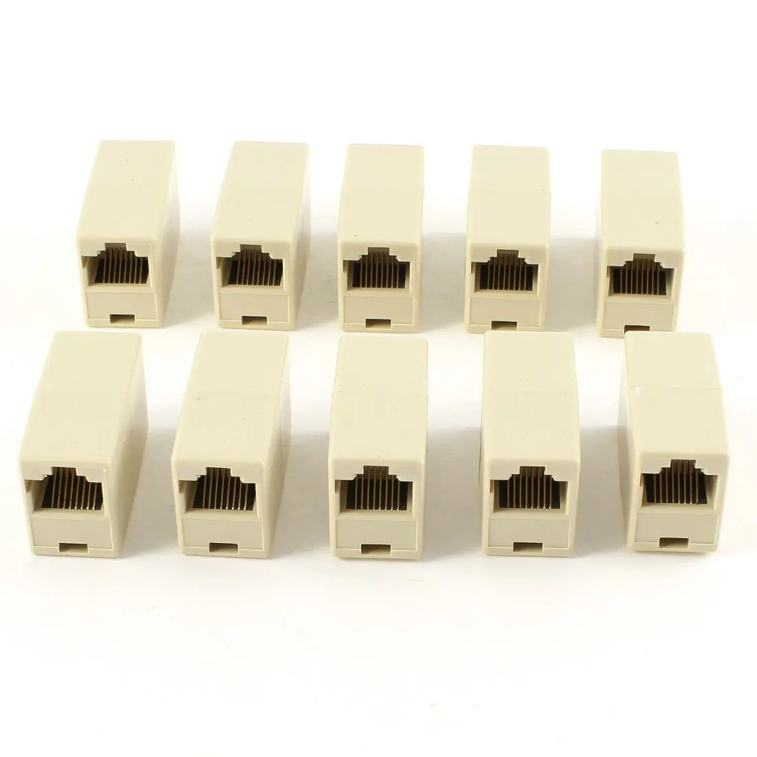 PROMOTION!10 Pcs RJ45 8P8C Double Ports Female Plug Telephone Connector