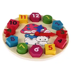 JJRC цвет ful 1 компл. горячие детские игрушки головоломки Цифровой 12 Номер Деревянные часы Детские Подарки случайный отправлен