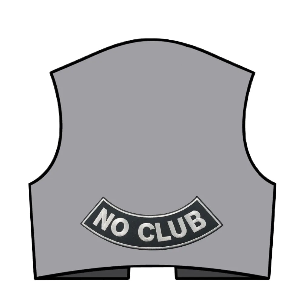 No club embroidery iron on biker patch back of vest jacket applique custom design clothing stickers free shipping (4)