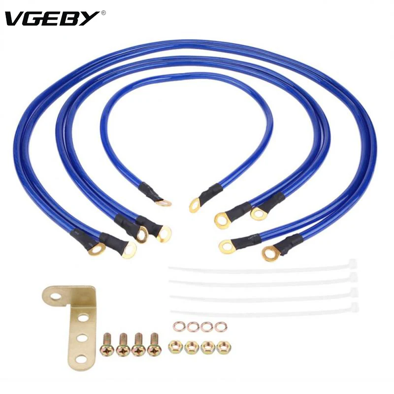 

New Universal 5-Point Auto Car Earth Cable System Ground Grounding Wire Kit Racing Grounding Cable Wire Kit