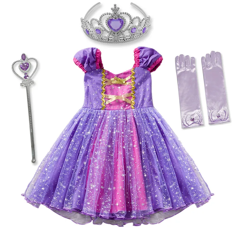 

Cute Baby Girls Rapunzel Sofia Princess Costume Halloween Cosplay Clothes Toddler Party Role play Kids Dresses For Infant Girls