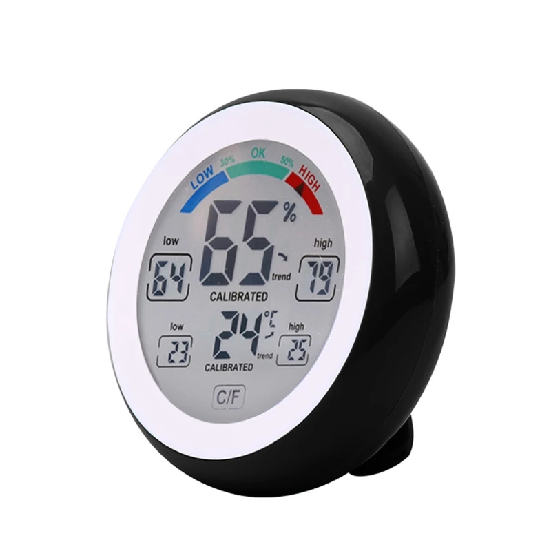 

OOTDTY Digital Indoor Thermometer Hygrometer Touchscreen Temperature Gauge Humidity Monitor