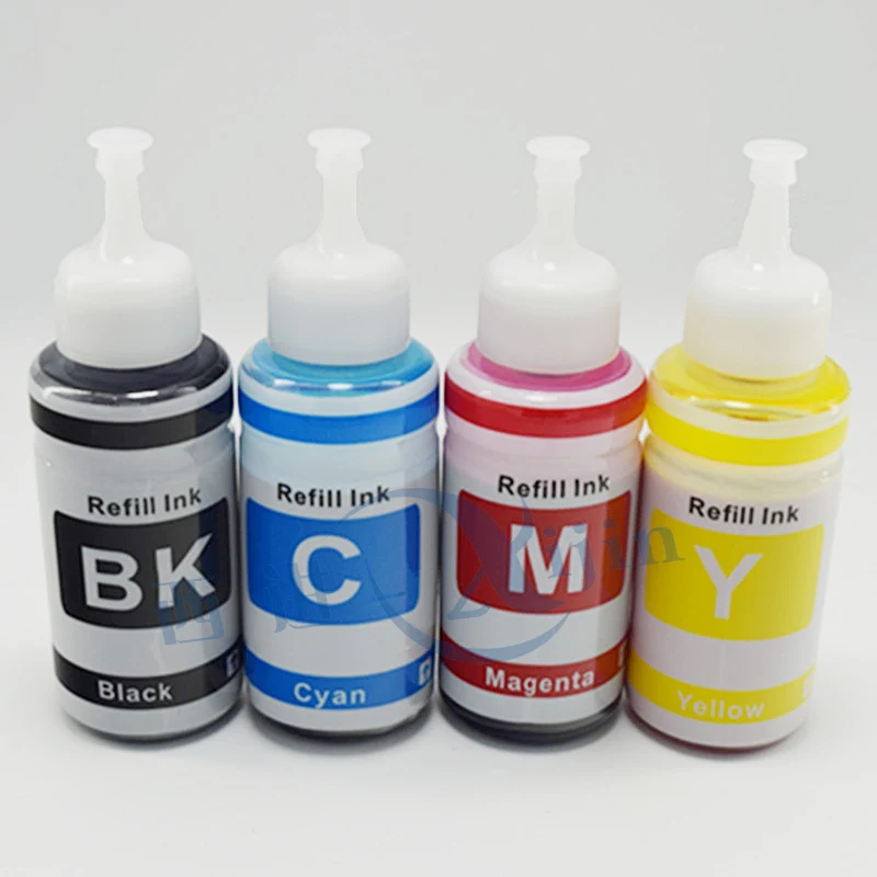 

XJ 4 Color 70ml Dye Ink Refill Kit Compatible for EP Printer L100 L120 L132 L210 L312 Cartridges Universal with All Other Brands