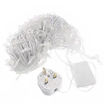 

10M AC 220V 100-LEDs 8 Mode Waterproof LED Strip Lights Lamps With UK Plug