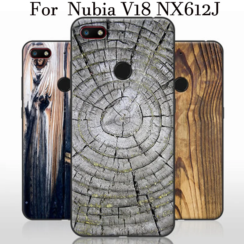 Чехол s для телефона с деревянным зерном Nubia V18 мягкий чехол-накладка Z 18 NX612J чехлы |