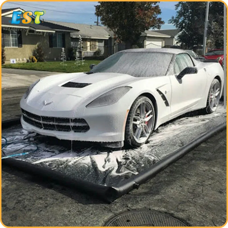 Commercial Machine Customized Water Containment Mat Pvc Portable Inflatable Car Wash Mats