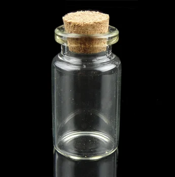 

20pcs 22x40x22mm Mini Small Glass Bottles With Clear Cork Stopper Tiny Vials Jars Containers Message Weddings Wish Jewelry Jars