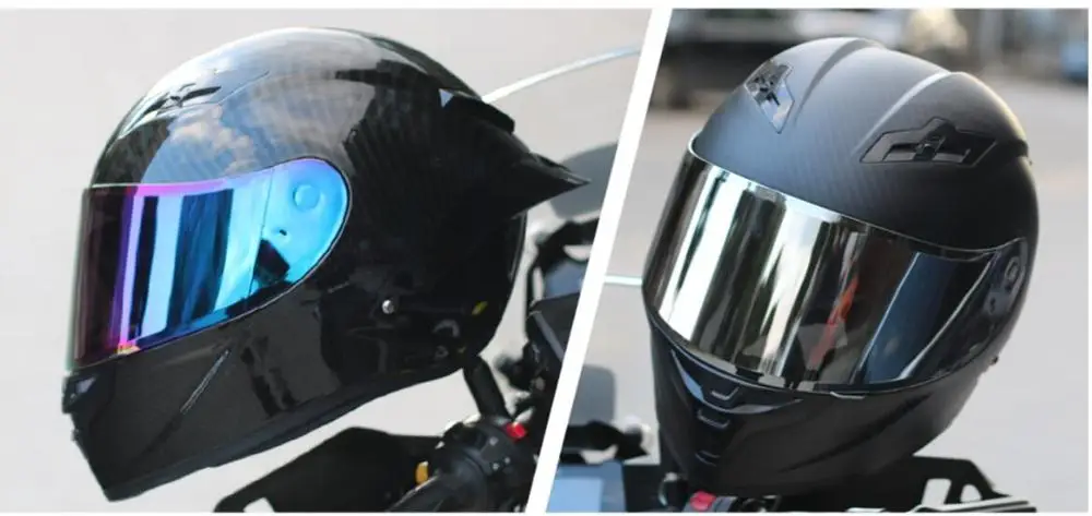 Полнолицевой шлем из углепластика горные DOT утвержденный мотоциклетный гоночный шлем kask