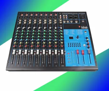 

AK10XU 10Channels Audio microphone Mixer Mixing Console with USB Bluetooth XLR LINE Input DJ Stage Karaoke
