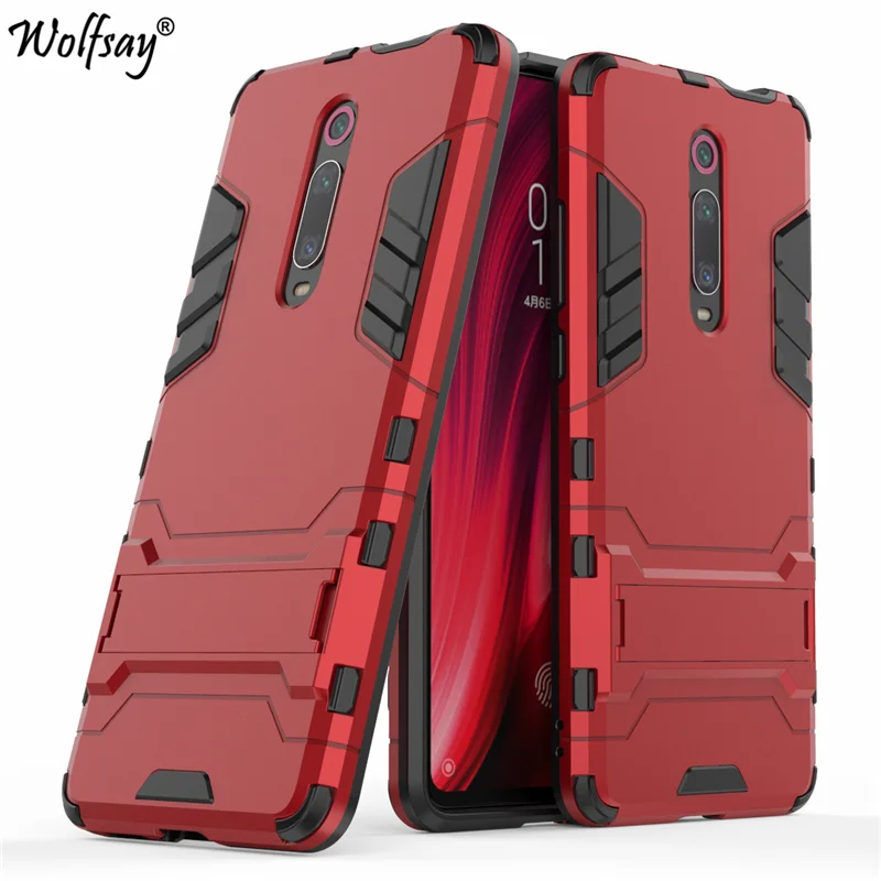 Cover Xiaomi Mi 9T Case 6.39" Shockproof Hybrid Stand Silicone Armor Back Case For Xiaomi Mi 9T Cover Case on Xiaomi Mi9T Mi 9 T