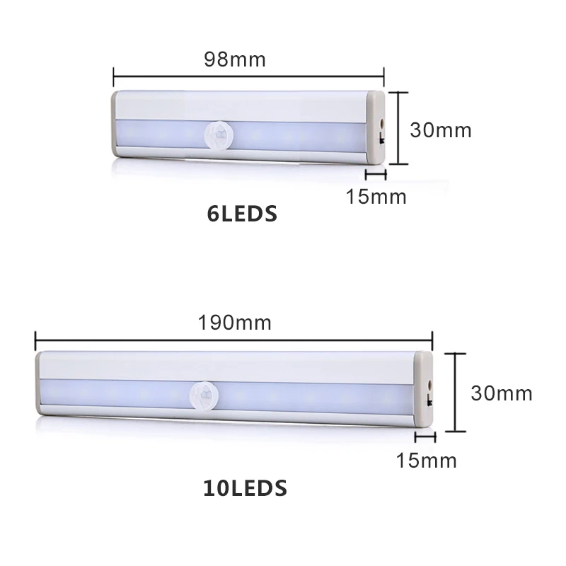 PIR датчик движения светодиодная подсветка под шкаф Автоматическое включение/выключение 6/10 светодиодный s для кухни спальни Armario шкаф ночной Светильник