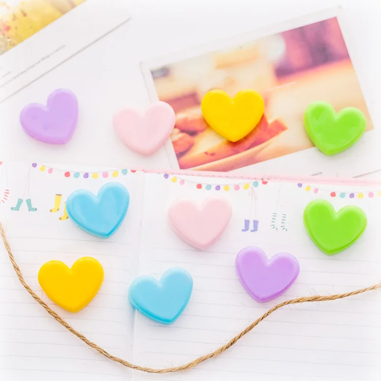 

90 pcs/lot Colorful All Love Heart Clip Photo Craft DIY Decoration Prop Notes Letter Paper Clip Office School Student Supplies