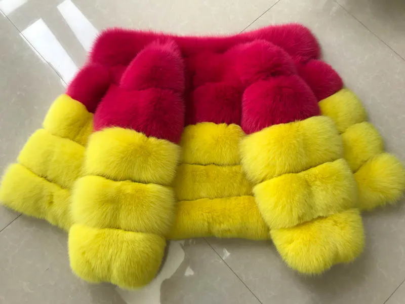 Women's Real Fox Fur Winter Coat - Thick Warm Stand Collar Fur Jacket Fashion Outerwear image 5