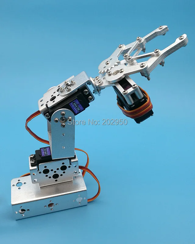 1 набор серебряных 3 Dof механическая рука зажим коготь крепление комплект для дистанционного Управление умный робот, модель "Сделай своими руками", акция