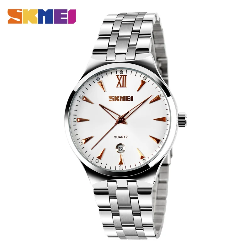 

SKMEI Women Watch Quartz Men's Clock Couples Top Brand Luxury Female WristWatches Ladies Dress Water Resistant relogio feminino