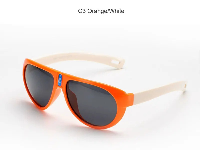 Очки Детские поляризованные TR90 гибкий безопасная оправа оттенков модные очки для детей оттенков для мальчиков/девочек UV400 - Цвет линз: C3