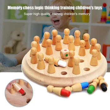 

Kids Intelligence Toy Wooden Chess Memory Development Early Education Toy for Children BM88