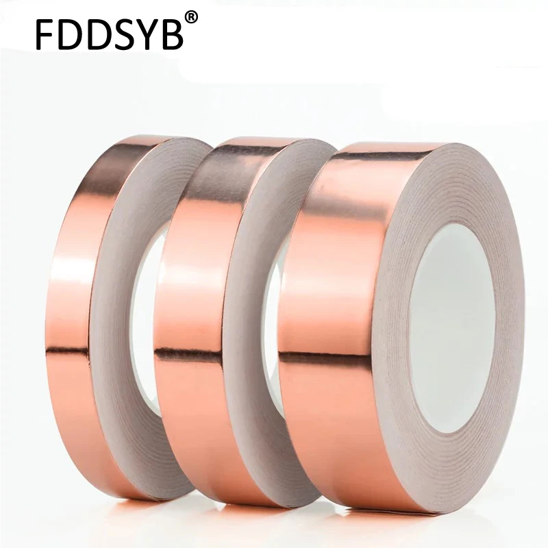 

30M*0.06mm Single Electric Conduct Self-Adhesive Copper Foil Tape for Magnetic Radiation Electromagnetic Wave Free shipping