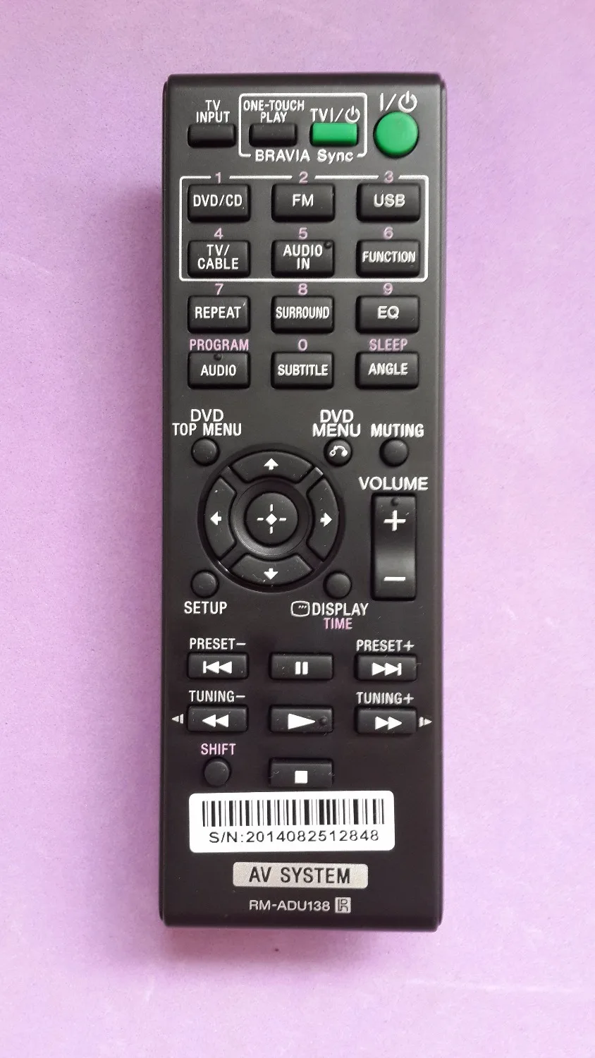 Remote Control RM ADU138 For SONY DAV TZ14 HBD TZ130 HBDTZ140 DAV TZ140 HBD TZ140 DAVTZ140 Home