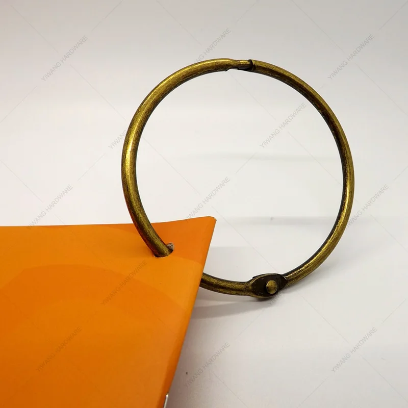 10 шт./пакет бронза 3.0x64 мм книга кольцо Хооп металлическое кольцо клип вкладыш связующего кольцо