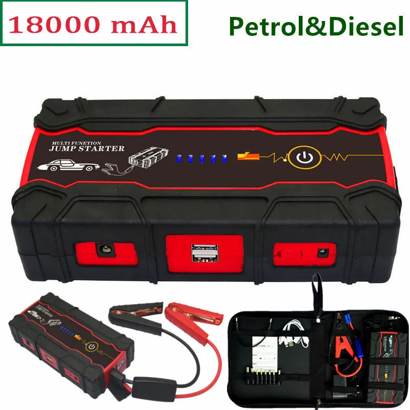 2018 Car Jump Starter 800A Portable Power Bank 12V Car Charger for Car font b Battery