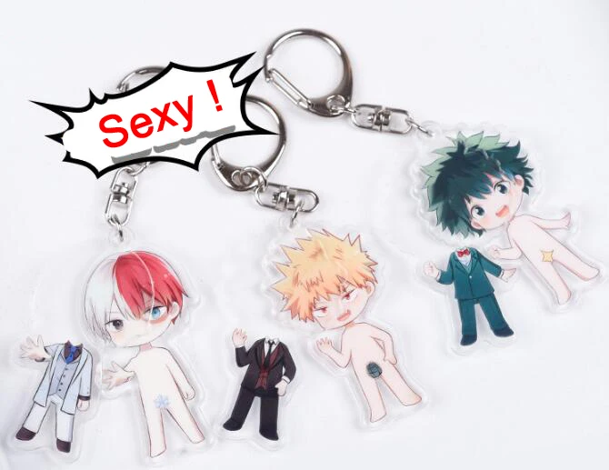 

Funny My Hero Academia Figures Key Chains Boku no Hero Academia Keychain Key Ring Fob Charms Pendant Cartoon Accessories Gifts