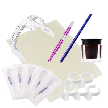 

ATOMUS Microblading Makeup Tattoo Kits Manual Pen Eyebrow Practice Pigment Set 14pins Needle Blade Ink Tattoo Accessories TSLM2