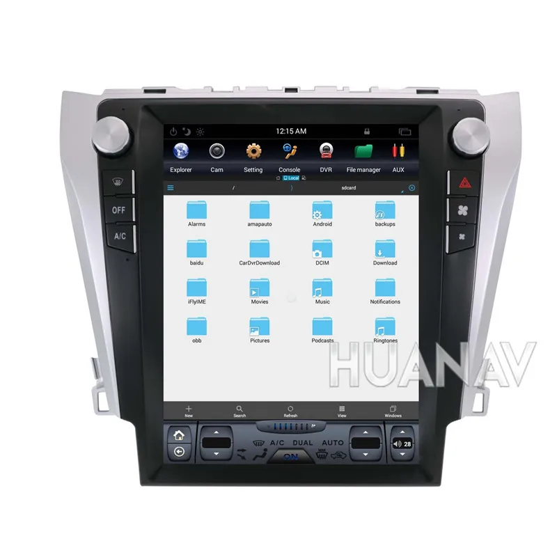 Clearance Tesla style 12.1" Car GPS Navigation Head Unit Android6.0 Car DVD player GPS navigation for Toyota Camry Aurion 2015 2016 2017 6