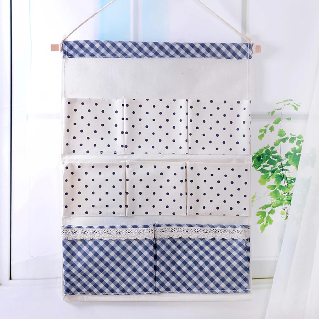 Over The Door Storage Pockets Grid Dot Wall Door Closet Hanging Storage