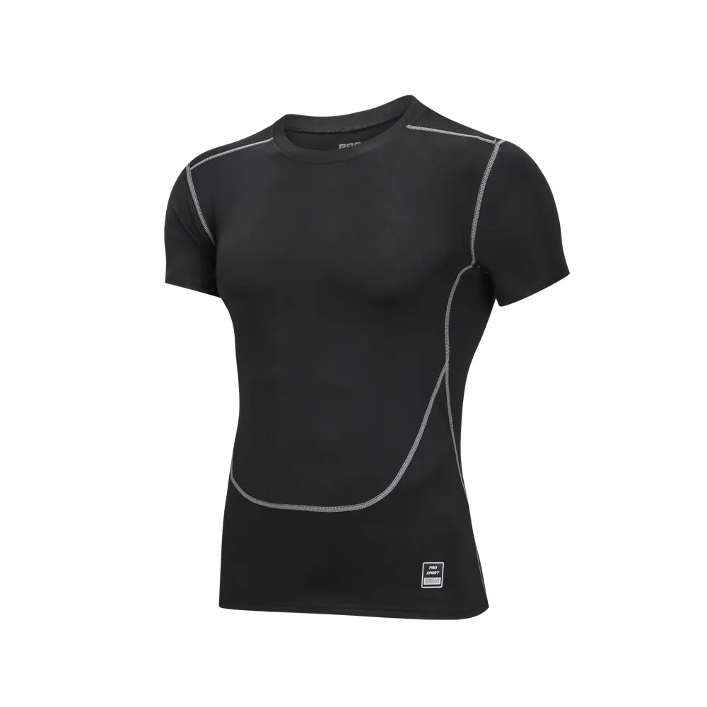 

Black Tight T-shirt Running Shirt Men T-shirt Short Sleeve Compression Shirts Gym T Shirt Fitness Sport Shirt Tight Sportswear