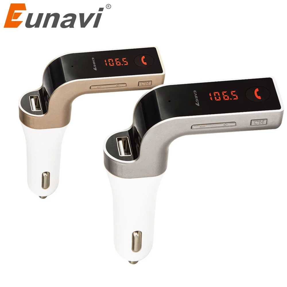562.46руб. 36% СКИДКА|Eunavi 4 в 1 Hands Free Беспроводной Bluetooth FM передатчик G7 + AUX модулятор Автомобильный комплект MP3 плеер SD USB ЖК дисплей автомобильные аксессуары-in FM-трансмиттеры from Автомобили и мотоциклы on AliExpress - 11.11_Double 11_Singles' Day
