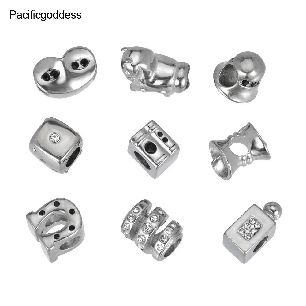 

Beads Original cool Silver Charm Bracelet Necklace DIY Jewelry Making