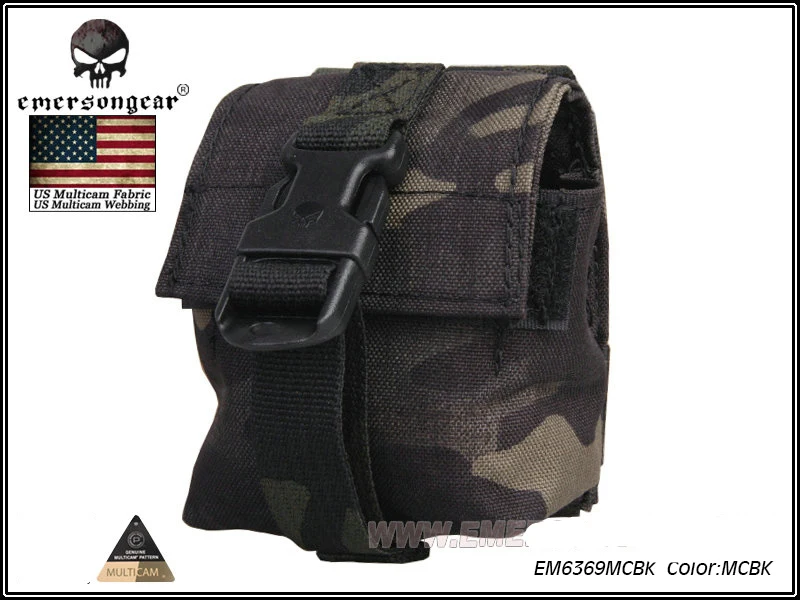 Emerson LBT Стиль Один Frag Grenad Чехол Molle военный страйкбол painball combat gear EM6369 Мультикам Койот MCBK MCTP AOR2 - Цвет: MCBK