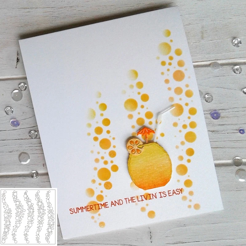 

Bubbles in Water Stencil for DIY Scrapbooking New 2019 DIY Paper Cards Making Fun Plastic Templates Decoration Embellishment