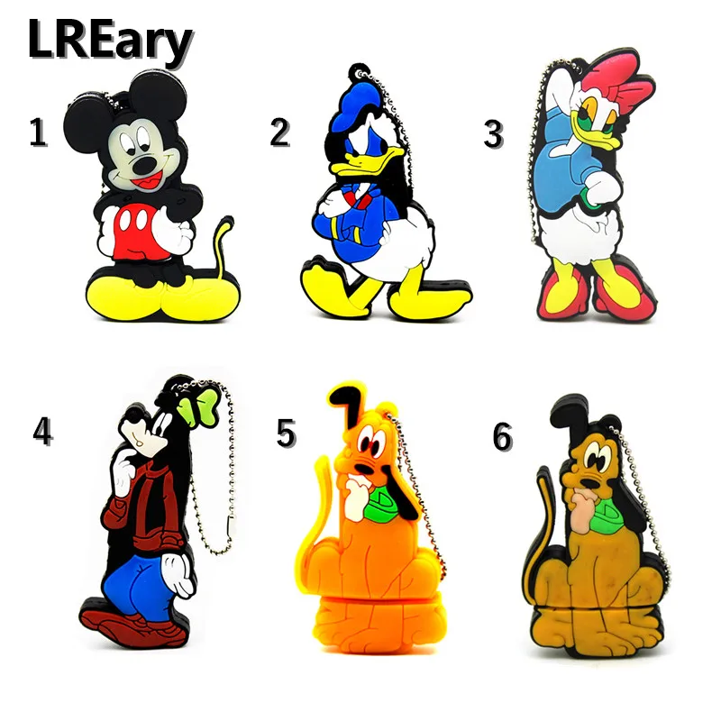 cool Cartoon animal USB Flash Drive Pen memory stick Mickey mouse/Donald Duck pendrive thumbdrives 32GB 16GB 8GB 4GB 128MB | Компьютеры и
