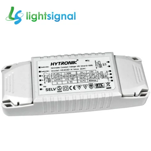 

30W 12V constant voltage dimmable LED driver, with 1~10v dimming & switch-dim