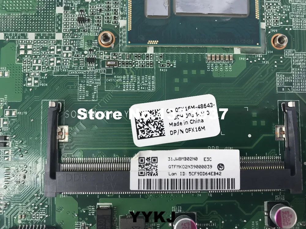 Материнская плата FX16M 0FX16M CN DAJW8CMB8E1 для Dell Vostro 5470 V5470 материнская ноутбука SR170 I5