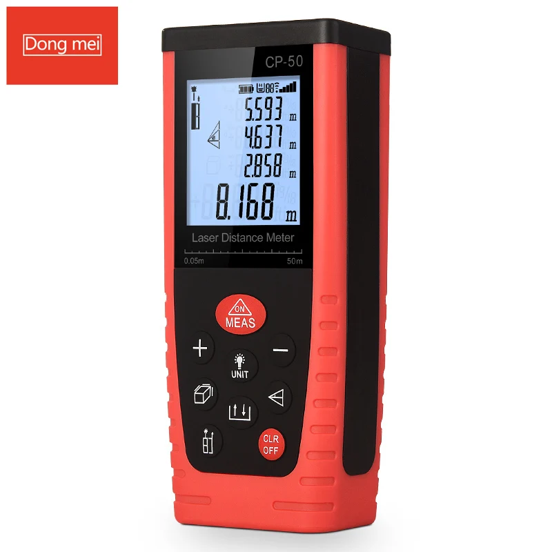 DongMei Laser Rangefinder Distance Meter M/In/Feet laser range finder measuring tape Pythagorean