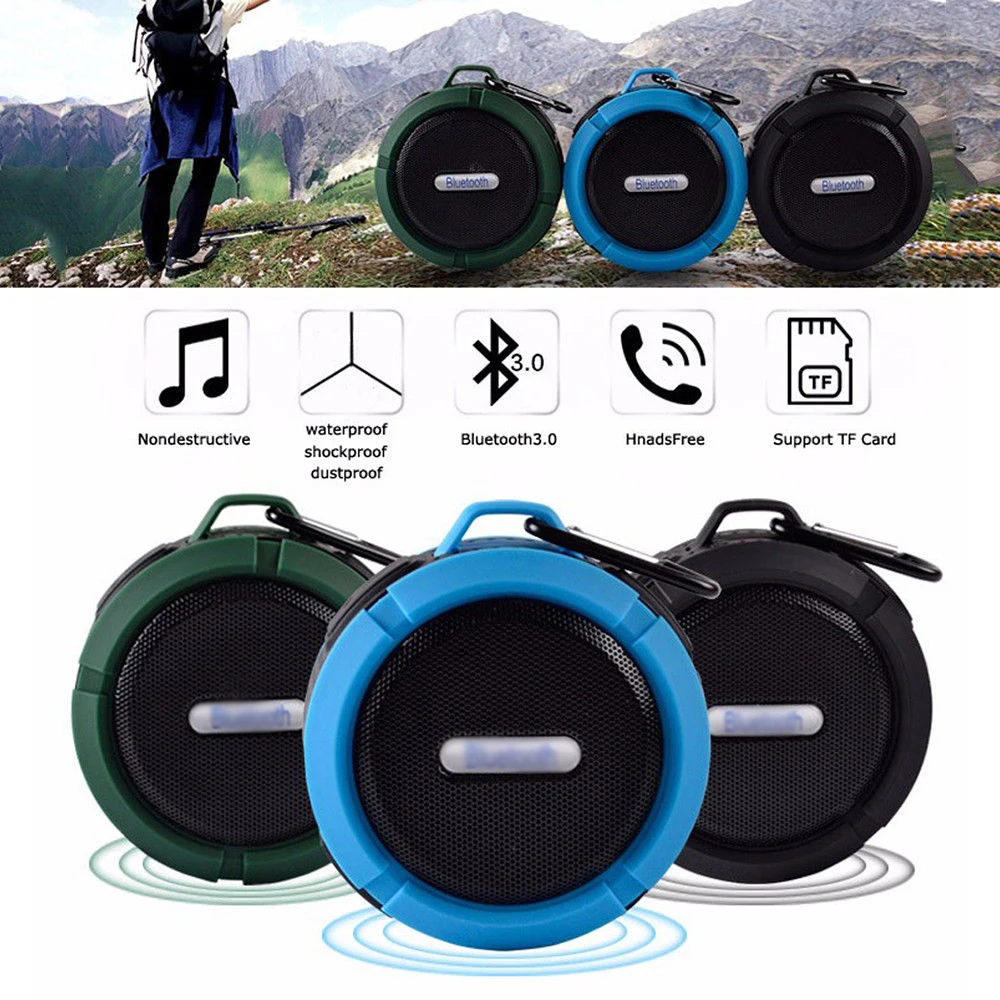 VirWir мини портативный Bluetooth динамик с микрофоном на присоске беспроводной
