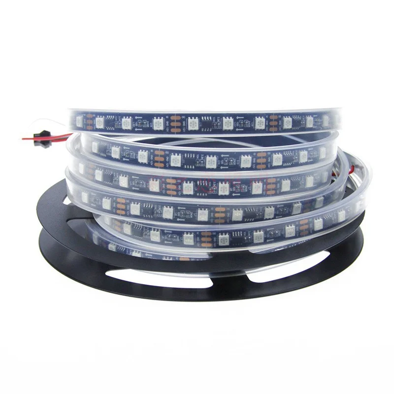 Светодиодный 5 м ws2811 DC12V 30/48/60 светодиодный s/M Addressable 2811 ic 5050 SMD Светодиодная rgb-лента Пиксельная лента externe ic, 1 IC пульта 3 светодиодный s