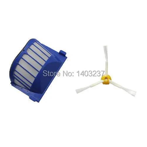 

1xAero Vac Filter +1xSide Brush 3-Armed for iRobot Roomba 500 600 Series 536 550 551 552 564 620 Vacuum Cleaner