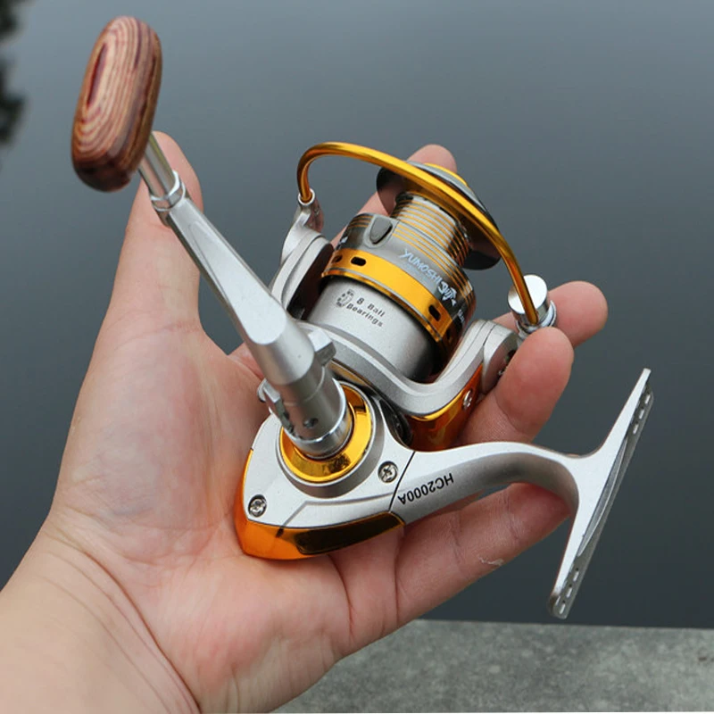 YUMOSHI 2000 Small Metal Head 8BB 5 5 1 Fly Reel Spinning Baitcasting Carp font b