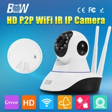 HD 720P IP Camera P2P WiFi Wireless CMOS IR-Cut Day and Night Vision Network CCTV Onvif Indoor IP 3.6mm Endoscope Audio Recorder