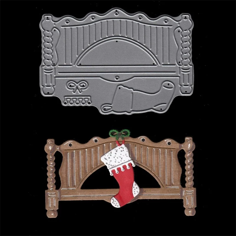 Wooden Bed Stocking Metal Cutting Dies Stencils for DIY Scrapbooking Decorative Crafts Supplies Embossing Paper Cards New 2018