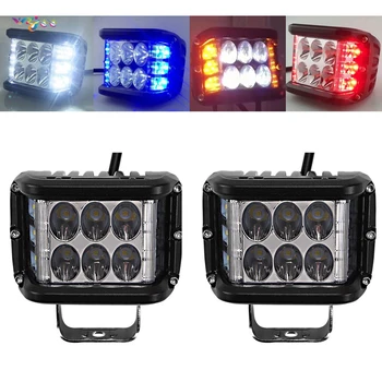 

4Inch 45W LED Dual Side Shooter Work Light 12V Off Road Driving Flashing light For Car Truck Jeep Pickup SUV Led Bar 2 Piece