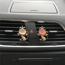 Автомобильный ароматизатор на клипсе, Женский парфюм, ювелирные изделия с бриллиантами, ароматерапия, лиса, автомобиль, кондиционер, украшение для автомобиля