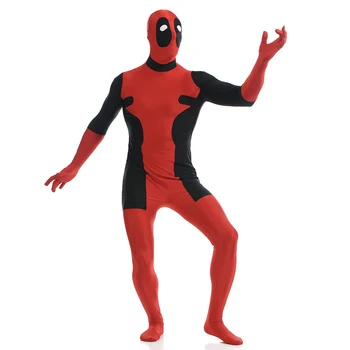 

Ainclu Red cosplay Costume AnimeFancy for Halloween Cosplay deadpool Zentai Spandex Bodysuit for Adults