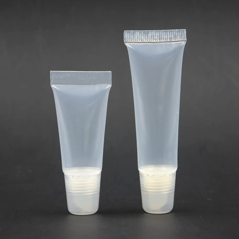 

100pcs wholesale empty clear 5ml Lip Tubes, Plastic Balm Empty Gloss Container ,5ml plastic Lipstick Chapstick Sample