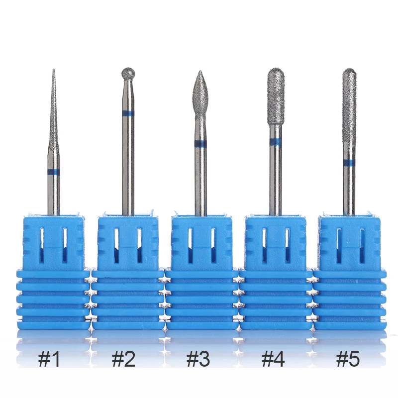 Сверло для ногтей голубое сверло Фрезерный резак сменный шлифовальный инструмент для дизайна ногтей для электрического маникюрного станка
